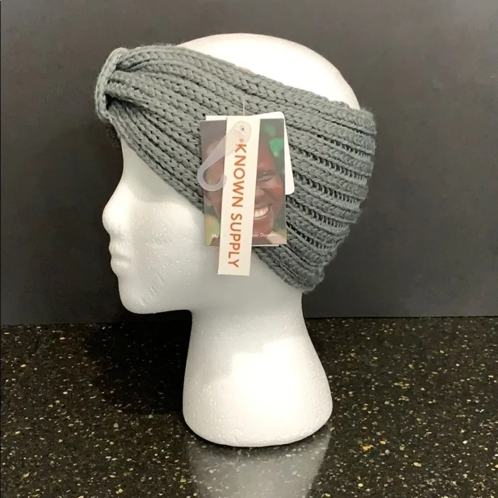 Known Supply Jett Grey Knit Headband. NWT!